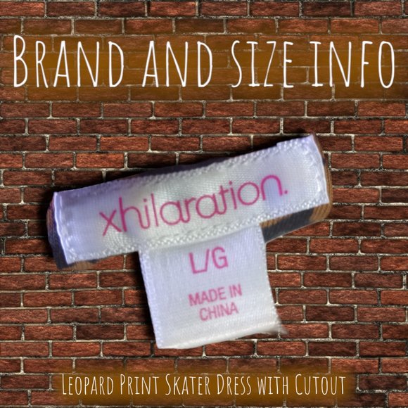 Leopard Print Skater Dress w'Cut Out - Picture 3 of 10